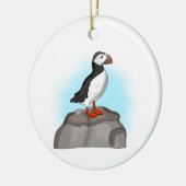 Cute Hand draw Puffin Keramisch Ornament (Links)