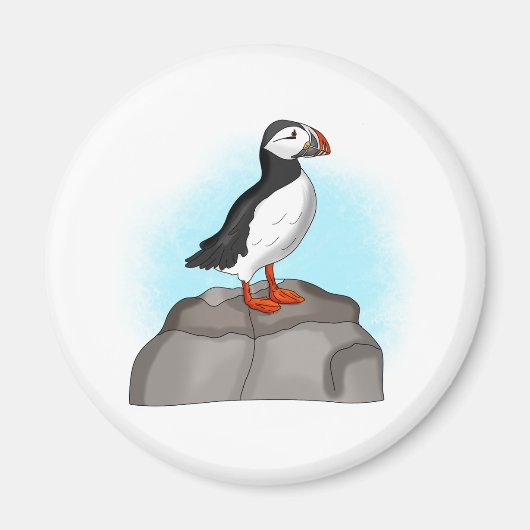 Cute Hand draw Puffin Magneet (Voorkant)