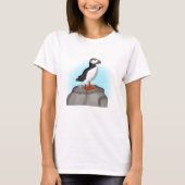 Cute Hand draw Puffin T-shirt (Voorkant)