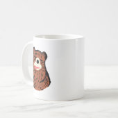 Cute Hand-Drawn Brown Bear Hug Coffee Mug (Devant gauche)