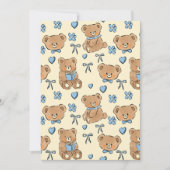 Cute Hand-drawn Brown Teddy Bears Seamless Pattern Kaart (Voorkant)