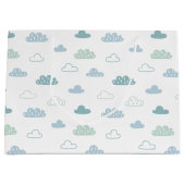 Cute Hand Drawn Cloud Pattern Groot Cadeauzakje (Voorkant)