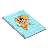 Cute Hand Drawn Golden Retriever Puppy Notebook Notitieboek (Rechterzijde)