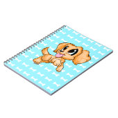 Cute Hand Drawn Golden Retriever Puppy Notebook Notitieboek (Linkerzijde)