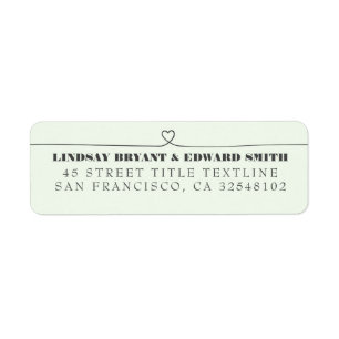 Cute Hand Drawn Heart Wedding Label
