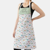 Cute Hand Drawn Mountain Scene Pattern Schort (Insitu)