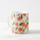 Cute Hand-drawn Orange Blossom Seamless Pattern Koffiemok (Voorkant links)