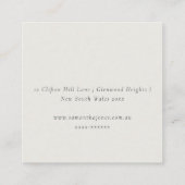 Cute Hand Drawn Rainbow Blue Birdy Moeder Baby Vierkante Visitekaartje (Achterkant)