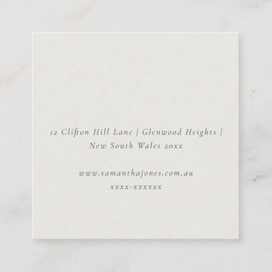 Cute Hand Drawn Rainbow Blue Birdy Moeder Baby Vierkante Visitekaartje (Achterkant)