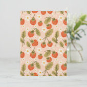 Cute Hand-drawn Red Strawberry Seamless Pattern Kaart (Staand voorkant)