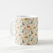 Cute Hand Drawn Spring Bunnies Coffee Mug (Devant gauche)