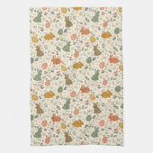 Cute Hand Drawn Spring Bunnies Kitchen Towel Theedoek (Verticaal)