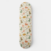 Cute Hand Drawn Spring Bunnies Skateboard (Recto)