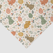 Cute Hand Drawn Spring Bunnies Tissue Paper Tissuepapier (Detail)