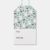 Cute Hand Drawn Unicorn Cat Pattern Cadeaulabel (Voorkant)