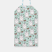Cute Hand Drawn Unicorn Cat Pattern Cadeaulabel (Achterkant)