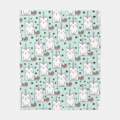 Cute Hand Drawn Unicorn Cat Pattern Fleece Deken (Voorkant)
