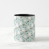 Cute Hand Drawn Unicorn Cat Pattern Mok (Midden)