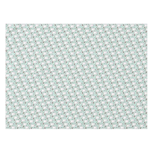 Cute Hand Drawn Unicorn Cat Pattern Tafelkleed (Voorkant (Horizontaal))