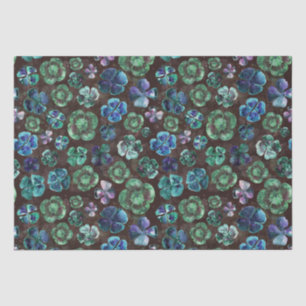 Cute Hand Drawn Waterverf Lucky Green Clovers Tissuepapier