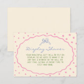 Cute Hand Getekende Kleurrijke Shower Display Informatiekaartje (Voorkant / Achterkant)