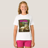 Cute Handicap Un Chat Oreille Avec T-Shirt Lunette (Devant entier)
