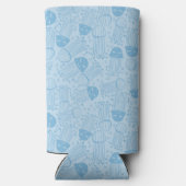 Cute handmade jelly fish pattern blue background (Achterkant)
