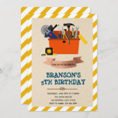 Cute handyman invitation à la soirée à thème (Devant / Derrière)