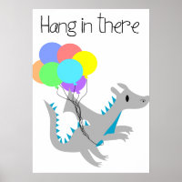 Cute hang in DRAGON kantoor poster