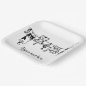 Cute Hanging Kittens Custom Text/Name Papieren Bordje (Gebogen)