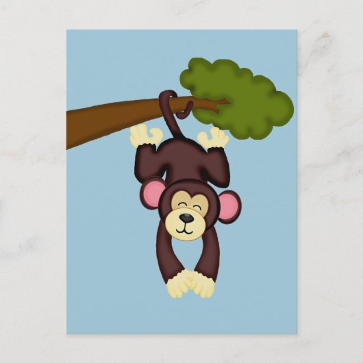 Cute Hanging Monkey Briefkaart (Voorkant)