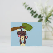 Cute Hanging Monkey Briefkaart (Staand voorkant)
