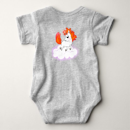 cute Happiness magic unicorn Romper (Achterkant)