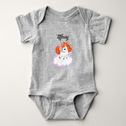 cute Happiness magic unicorn Romper (Voorkant)