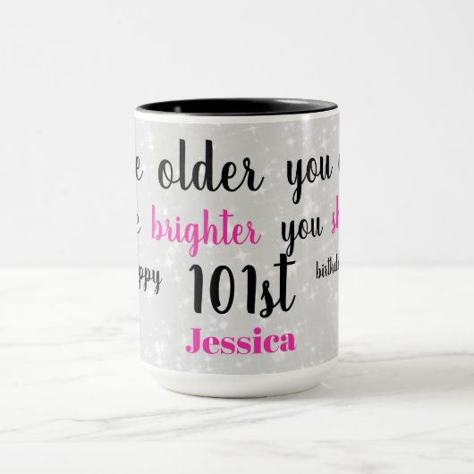 Cute Happy 101st Birthday Mok (Midden)