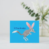 Cute happy Australian bilby cartoon Briefkaart (Staand voorkant)