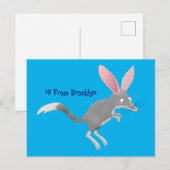 Cute happy Australian bilby cartoon Briefkaart (Voorkant / Achterkant)