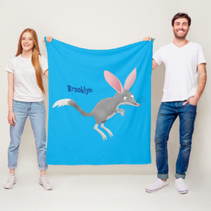Cute happy Australian bilby cartoon Fleece Deken