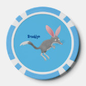 Cute happy Australian bilby cartoon Poker Chips (Achterkant)