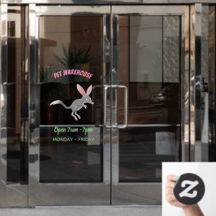 Cute happy Australian bilby cartoon Raamsticker