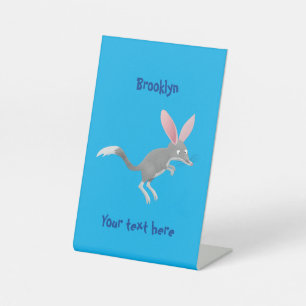 Cute happy Australian bilby cartoon Reclamebord Met Voetstuk