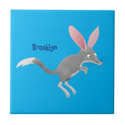 Cute happy Australian bilby cartoon Tegeltje (Voorkant)