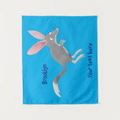 Cute happy Australian bilby cartoon Wandkleed (Voorkant)