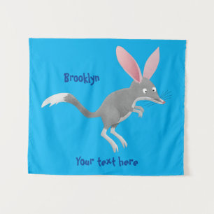 Cute happy Australian bilby cartoon Wandkleed