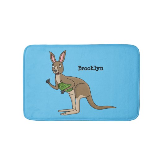 Cute happy Australian kangaroo illustratie Badmat (Voorkant)