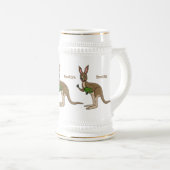 Cute happy Australian kangaroo illustratie Bierpul (Voorkant rechts)