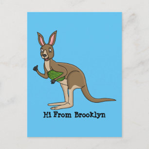 Cute happy Australian kangaroo illustratie Briefkaart
