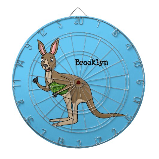 Cute happy Australian kangaroo illustratie Dartbord (Voorkant)