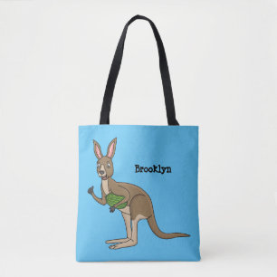 Cute happy Australian kangaroo illustratie Draagtas