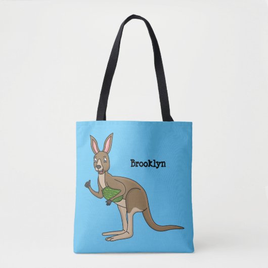 Cute happy Australian kangaroo illustratie Draagtas (Voorkant)